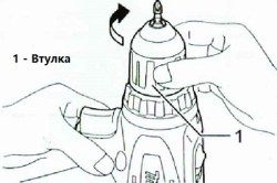 Схема установки биты в шуруповерт